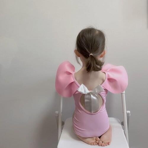 Baby Pink Swimwear Big Bow Knot For Girls Baby Girls Swimsuit Ruffle Kids Girls Bikini Beach Sunsuit Toddler Bathing Suit Summer