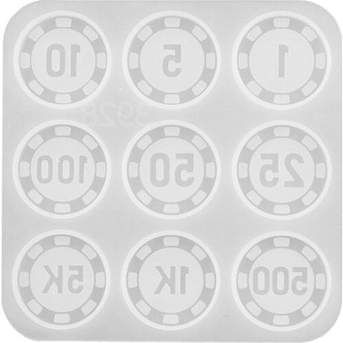 Cookie Cake Crystal Resin Chip Coin Mold Bitcoin Silicone Mold Commemorative Coin Mold Reusable DIY Game Craft Handmade Mold