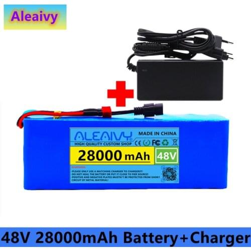 48v lithium ion battery 28v 30Ah 1000w 13S3P Lithium ion Battery Pack For 54.6v E-bike Electric bicycle Scooter with BMS+charger