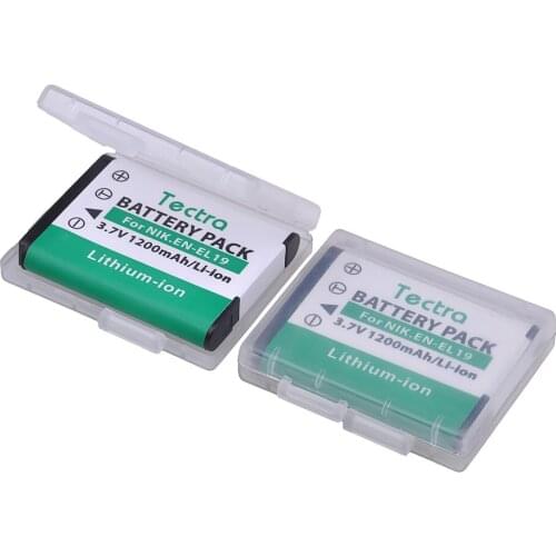 2pc 1200mAh EN-EL19 ENEL19 enel19 EL19 Li-ion battery for NikonCoolpix S2600 S2700 S3100 S3500 S4100 S4150 S4400 S5200