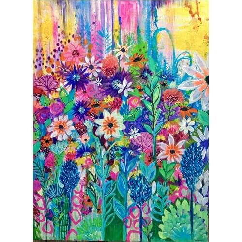 Dpsprue 5d Diy Square/Round Diamond Painting Colorful Flower Embroidery Diamond Paintings Needlework Mosaic Kit Painting Gift