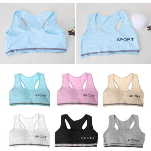 Teenage Girl Underwear Cotton Sport Puberty Bra For Young Student Training Bra BX0D
