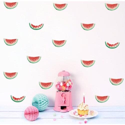 Nordic Ins Wall Stickers Watermelon Cut Red Melon for European and American Childrens Room Decoration Birthday Party Party