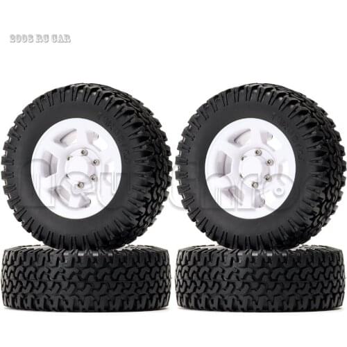 1:10 4P 1.55" Plastic Beadlock Wheel Hub Rims & 78MM Tires Tyre For 1/10 RC Car Axial AXI90069 D90 TF2 CC01 LC70 MST JIMNY