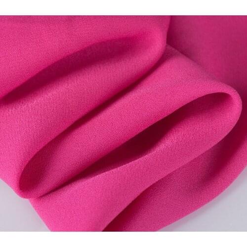 150cmx100cm High Twist Chiffon Clothing Fabric Summer Single Layer Solid Color Opaque Dress Swing Skirt Apparel Sewing Fabric