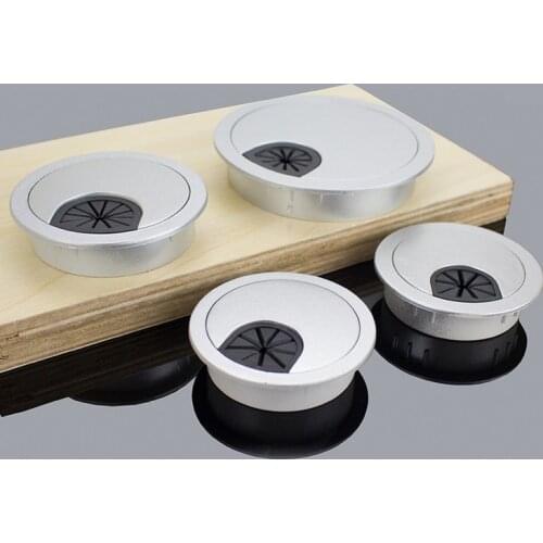 50 53 60mm round Hole Office desk table Wire grommet hole plug table cable distribution decoration hole cover outlet protector