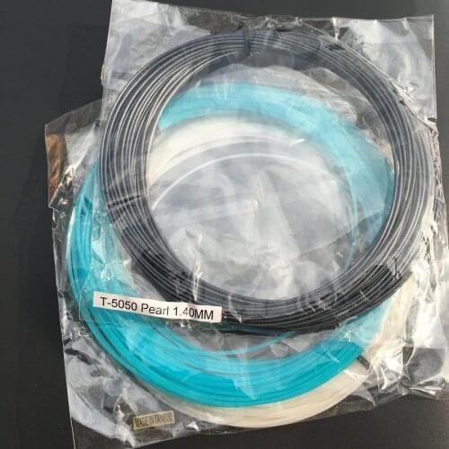 10 pcs Free shipping ZARSIA Taiwan Quality T-5050 pearl tennis string 1.30mm soft feeling tennis rackets string