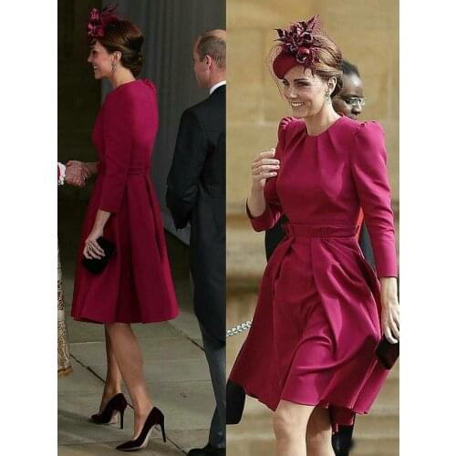 Vintage Mother of the Bride Dresses 2021 Three Quarter Knee Length Formal Gowns O Neck mutter der braut kleider Lakshmigown