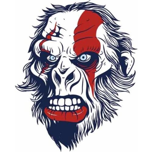 SZWL Funny Creative Car Stickers for God of War Ghost of Sparta Sun Wuk Monkey Waterproof Auto Decoration Decals,13cm*10cm