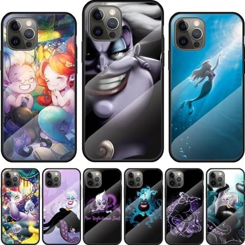 Ursula The Little Mermaid Tempered Glass Cover For Apple IPhone 12 Mini 11 Pro XS MAX XR X 8 7 6S 6 Plus Phone Case Coque