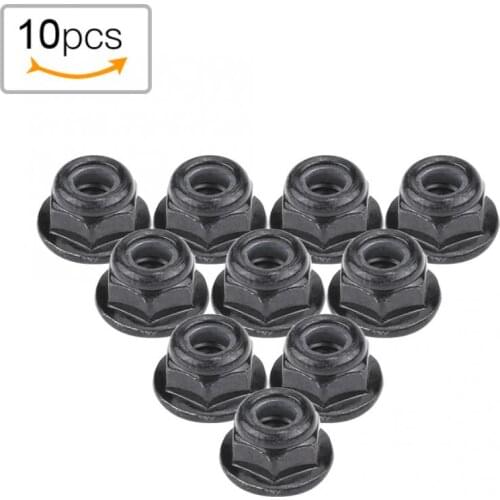 10Pcs 8mm High Quality Metal Lock Nut Universal CNC Machined Wheel Lock Nut for 1/10 RC Crawler Climbing Model Car Accessory