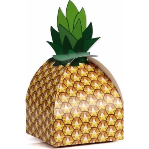 12pcs wedding favors boxes pineapple paper bag beach baby craft art candy box birthday party decorations gift chocolate for kids