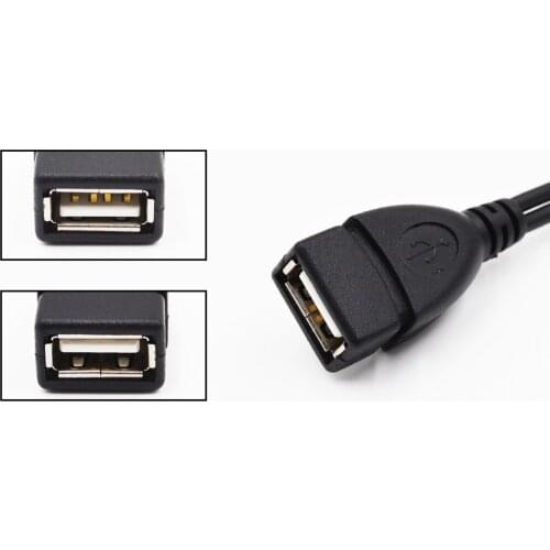 2 In 1 OTG Micro USB Host Power Y Splitter USB Adapter to Micro 5 Pin Male Female Cable EM88