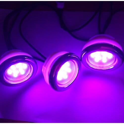 4pcs waterproof RGB LED bath light 1.2W / underwater led massage tub light with 1pc led light controller 1pc adapter
