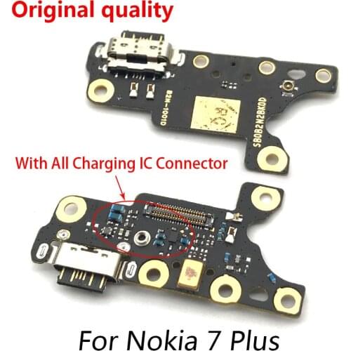 5 Pcs/lot .USB Charging Port Charger Dock Antenna Connector Mic Flex Cable Circuit Board For Nokia 7 Plus TA-1049 1055 1062