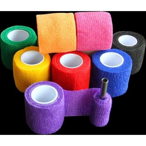 50 pcs Disposable Self-adhesive Elastic Bandage Tattoo Accessories Tattoo GRIP COVER Wide Elbow Tattoo Power Supply 4.5 meters