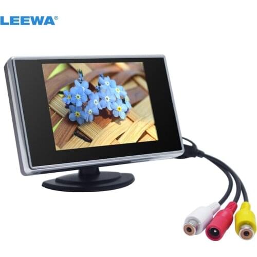 LEEWA 3.5inch Car Digital 3.5" TFT LCD Stand-alone Reverse Car Monitor for DVD VCR VCD Backup Camera #CA1308