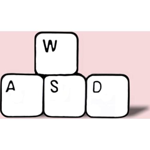 Cute Brooches Enamel pin WASD Gaming Keyboard Computer Funny Letter icon Denim Badge Button Lapel pin bag jackets Worker Gifts