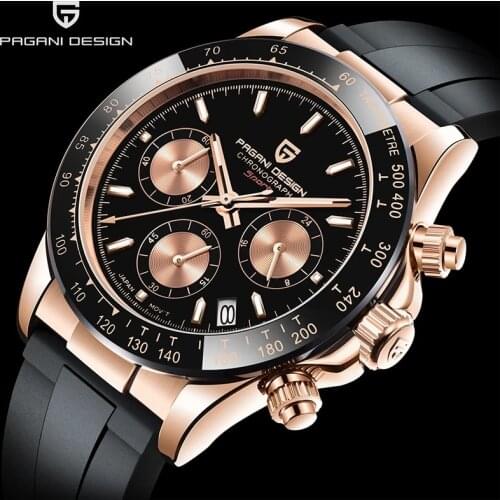 2020 New PAGANI DESIGN Mens Quartz Watches Automatic Date Luxury Gold Wristwatch Men Waterproof Chronograph Japan VK63 Clock man