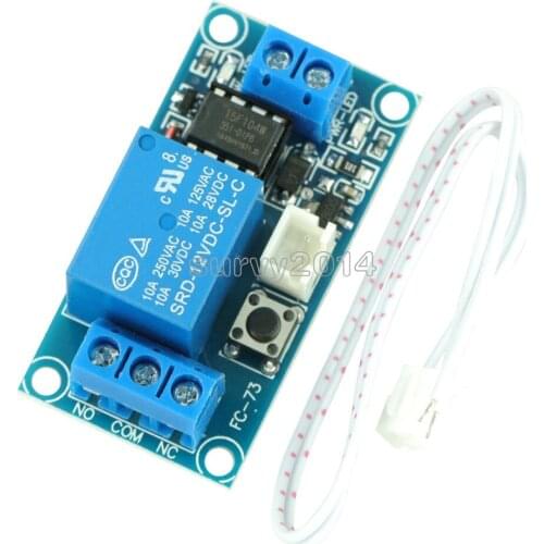 DC 12V 1 Channel Latching Relay Module with Touch Bistable Switch MCU Control