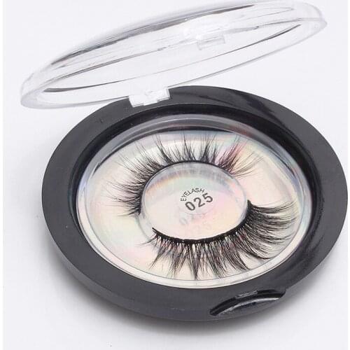 Flash Girl 1 Pair Natural Long Lashes 3D Faux Full Volume Thick Wispy Fluffy Mink False Eyelashes Makeup 025