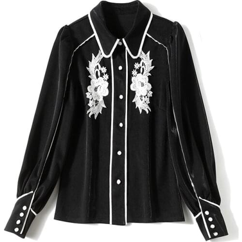 Женские черные рубашки HAMALIEL China At AliExpress