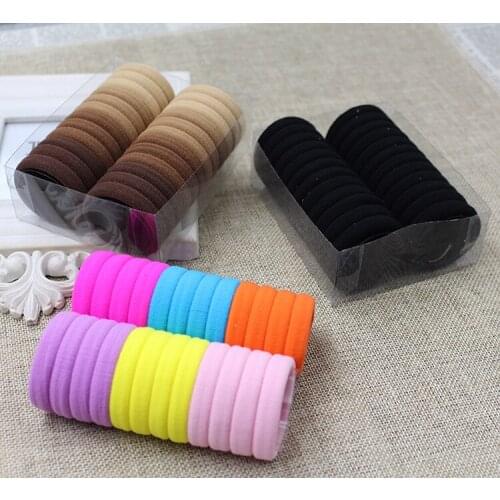 Hot Sale 24Pcs Korean Super Elasticity Hair Fashion Jewelry Women Girl Jointless Hair Rope Headband Rubber Band Headdress