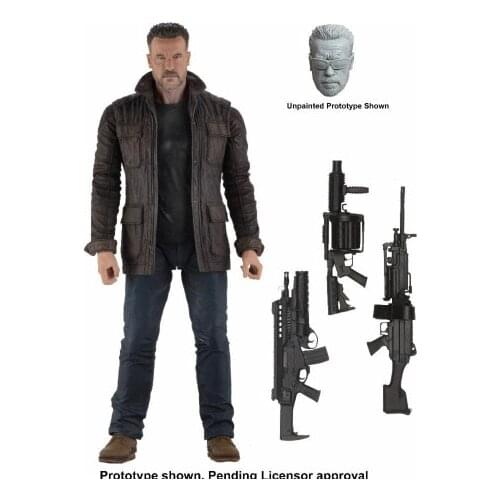 NECA Terminator T-800 Old Ver. Schwarzenegger Articulated PVC Action Figure Collectible Model Toy 7" 18cm