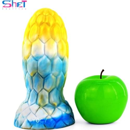 SHET new Large Anal Plug Vaginal Stimulate Dildo with sution cup Balls Prostate Massager Dilator Butt Sex Toys for Woman Men
