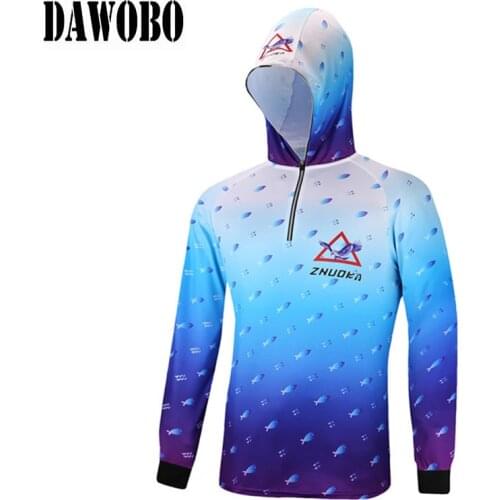 New arrival Outdoor mens fishing clothes breathable quick dry Anti UV 40+ Anti mosquit long sleeve hooded women fishing Shirts