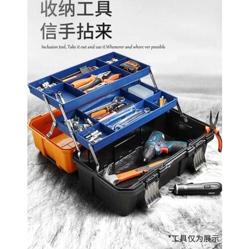 Organizer Portable Tool Box Hardware Cabinet Waterproof Plastic Tools Box Professional Caisse A Outils Garage Storage EA60GX