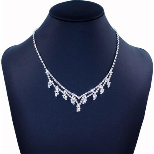 Tassel Rhinestone Necklace Choker Wedding Jewelry 2021 Choker Cute Simple Pendant Necklaces Crystal Delicate Bride Women