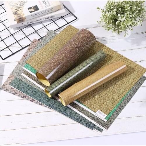 1pcs Children Baby Gift Toy 1:12 Dollhouse Mini Furniture Miniature Rement Doll Accessories Colorful Wallpaper 42*29cm