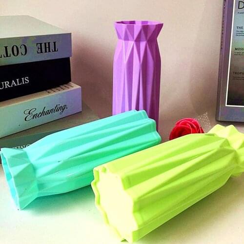 Plastic vase Nordic Geometric Origami vases for Flowers for Homes Plants Arrangement Pot Vase Decoration Home Flower