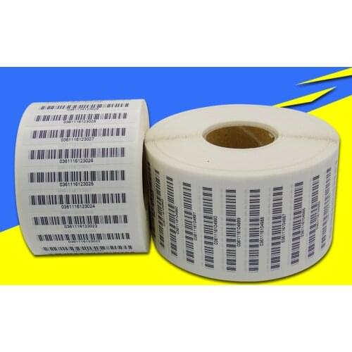 Custom 1000pcs/lot Sticker Printing Barcode EAN UPC bar code labels/serial numbers stickers,HD+any size,Shoe size, LOGO lables
