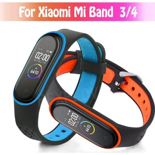 For Xiaomi Mi Band 4 Strap Sport Watch Silicone Wrist Strap For Mi Band 3/4 Bracelet Smart Miband 4 NFC Strap Correa Accessories