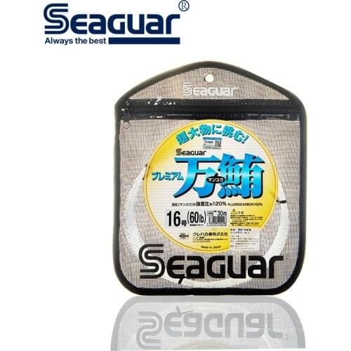 Seaguar Premium Manyu Fluorocarbon 30m Big Game Clear Fishing Line 60-255lb Fluorocarbon Carbon Fiber Monofilament Leader Line