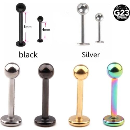1Pc NEW [100% Titanium G23] Labret 16g(1.2mm) Lip Studs Fashion Cartilage Tragus Ear Lip Piercing Prong Earrings Body Jewelry