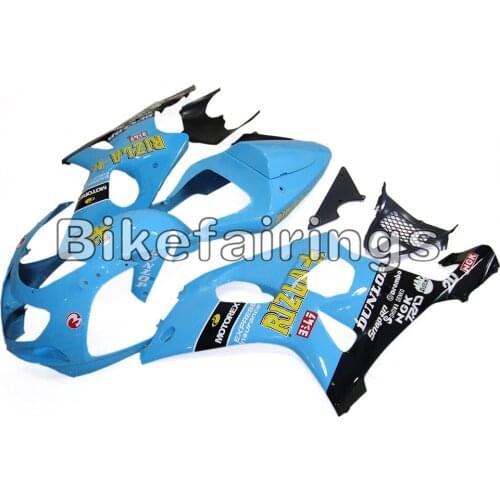 Blue Bodywork with Black Lowers Fairings For Suzuki GSXR1000 K1 or K2 2000 2001 2002 Bodywork Kit