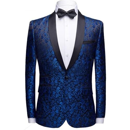 Tuxedo Blue Men Blazer Coat Asian Size S-XXXXL Terno Masculino Slim Design Male Suit Jacket White Red Black blazer
