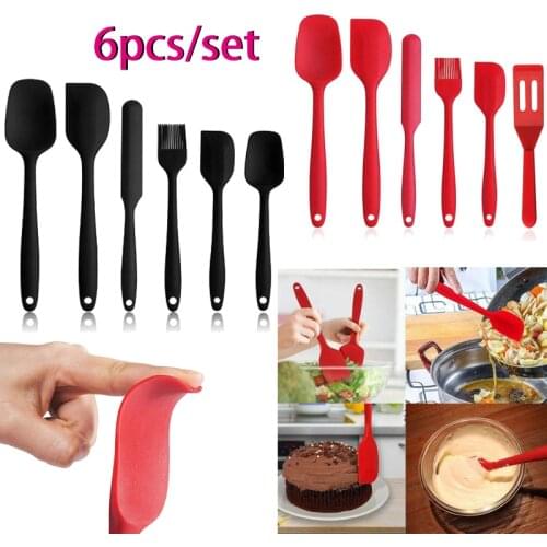Heat-resistant Design 6pcs/set Silicone Cooking Tools Utensils Set Spatula Shovel Soup Spoon Home Kitchen Accessories Cocina