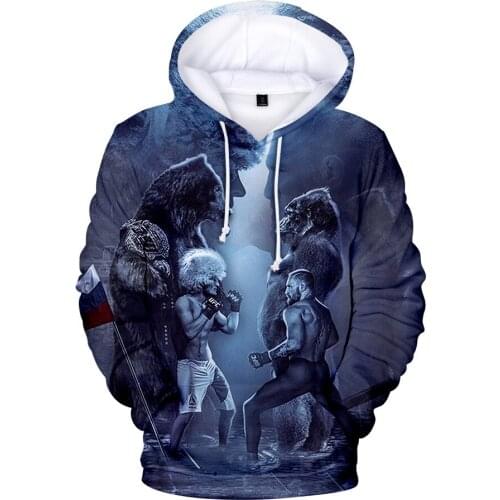 Russia Hero Supernova Khabib Nurmagomedov 3D Hoodies men/womens Autumn/Winter Harajuku Streetwear boy Clothes Oversized