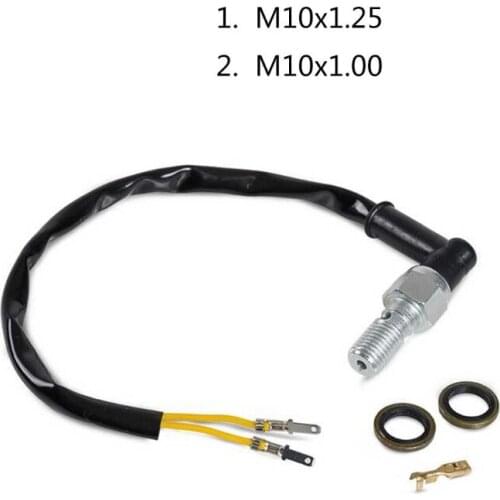 All Purpose Hydraulic Brake Light Switch with Banjo Screw M10 x 1.25 M10 x 1.00 for Motorcycles