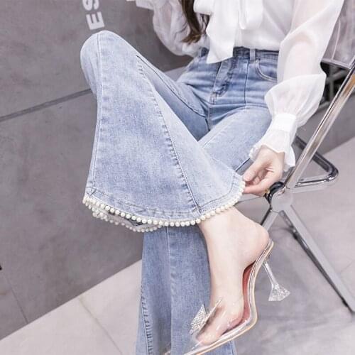 Женские джинсы клеш YM-capacity for love China At AliExpress