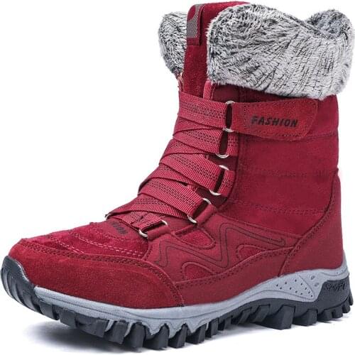 Winter Women Boots High Quality Keep Warm Mid-Calf Snow Boots Women Lace-up Comfortable Ladies Boots chaussure femme
