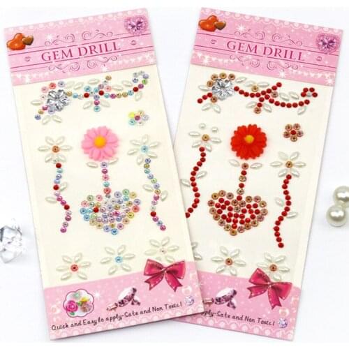 1pc Resin Diamond Love Big Flower Sticker Cartoon Decor DIY Scrapbooking Cell Phone Nail Stick Label Bullet Journal Supplies