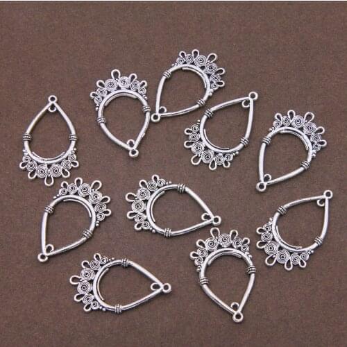 5pcs Tibetan silver mixed style drop-shaped ethnic pendant necklace necklace bracelet DIY jewelry making