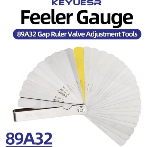 89A32 Inch Feeler Gauge Metric Thickness Wedges Gauge Valves Set Of Probes Spark Plug Gauge Valve Tools Gauges For Measurement