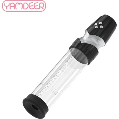 Automatic Penis Pump USB Charging Penis Enlargement Vibrator Men Penis Extender Penis Erection Training Sex Toy for Men