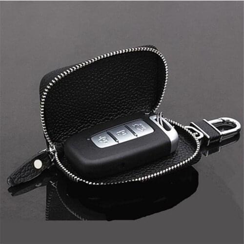 Car Key Wallet Key Holder Organizer Keychain Zipper Key Case Bag Pouch Purse
